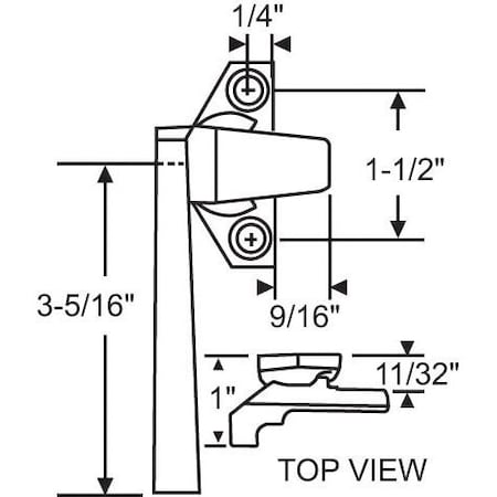 Strybuc Cam Handle White 1 1/2in 32-310-3